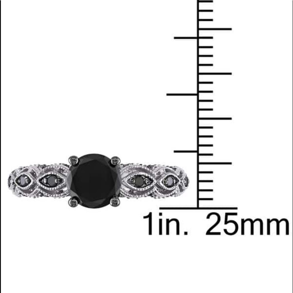 Miadora Black diamond engagement ring size 6